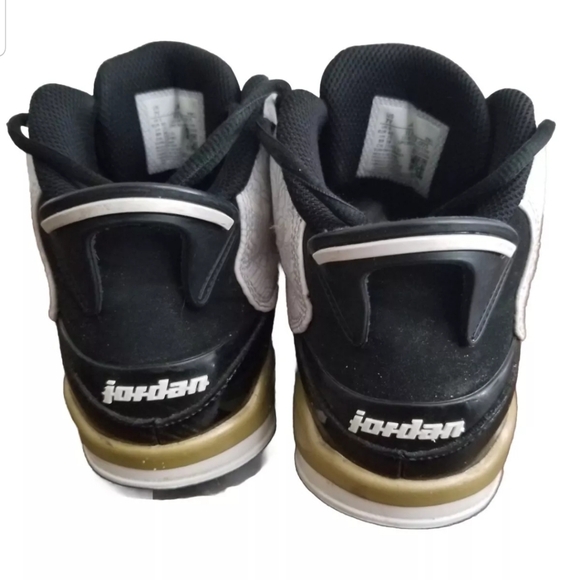 EUC Nike Air Jordan DUB Zero Black/White-Metallic Gold 311047-005 Size 7Y - Picture 3 of 12